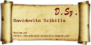 Davidovits Szibilla névjegykártya